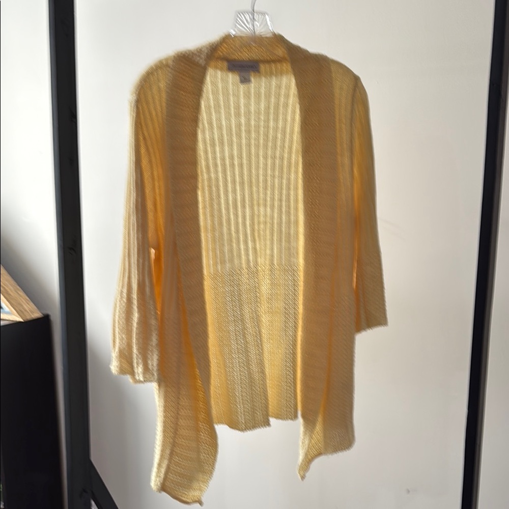 Christopher & Banks Mustard Yellow Cardigan Sweater